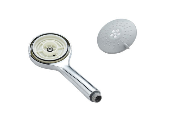Cromo tenuto in mano dell'ABS TPR della doccia del chiaro bagno delle impurità W10cm