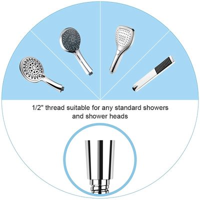tubo flessibile di doccia di acciaio inossidabile di 150cm, tubo flessibile di doccia flessibile cromato con il dado d'ottone
